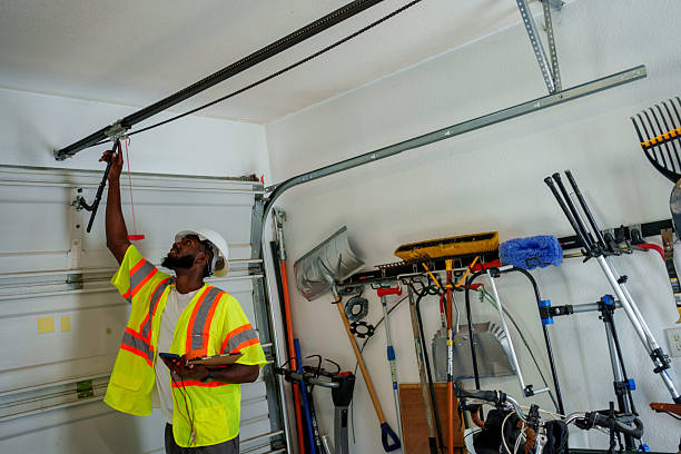 Professional Garage Door Panel Replacement technician working in Manteno, IL